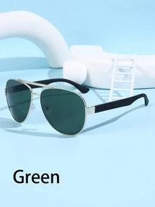 飛行員風格男式太陽眼鏡大圓架蛤蟆鏡遮臉瘦面和防uv,駕駛和釣魚配眼鏡 - 彩色 - 查看 12