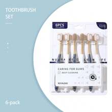 6pcs/Pack Wide Head Soft Bristles Adult Toothbrush, Household - Multicolor - View 12