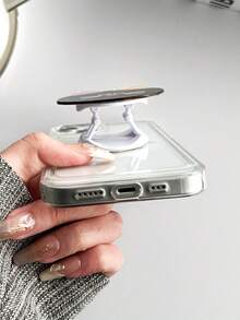 1入黑貓白色桌面支架可折疊伸縮,適用於通用手機殼的桌面手機支架 - 彩色 - 查看 5