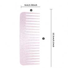 4pcs/Set New Colored Glitter Comb, High Transparent Fine-Toothed Shiny Hair Comb - Multicolor - View 5