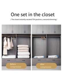 5/6/7/8/15入組厚款真空壓縮袋，存儲袋，家用衣物，服裝，被子，羽絨外套存儲袋 - 無色 - 查看 7