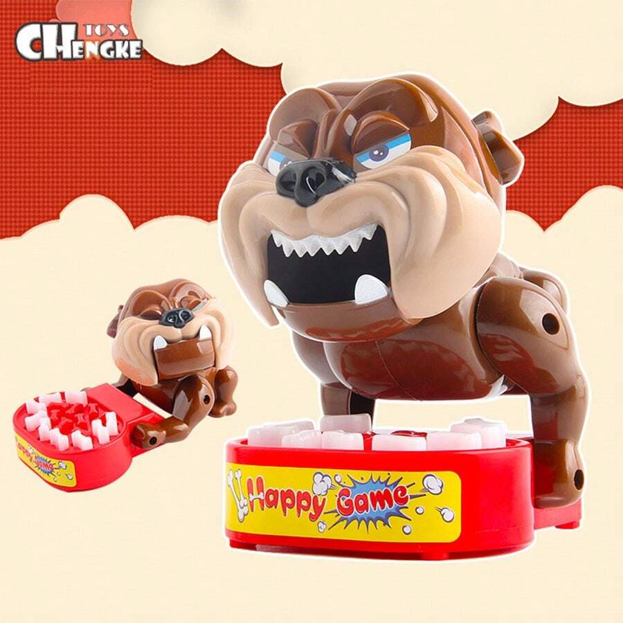 1pc Prankish Bone Dog Bite Finger Board Game Tooth Extraction Dog Toy For Parent-Child Interaction - Multicolor - View 1