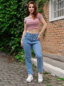 Women Jeans - Rửa trung bình - Xem 5