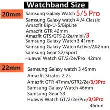 20mm 22mm Silicone Strap Compatible With Samsung Galaxy Watch 5 Pro 4 Classic 44 40mm 42mm 46mm Compatible With Huawei Watch GT 2/3 Football Pattern Sport Wrist Band Watchband - White - View 6