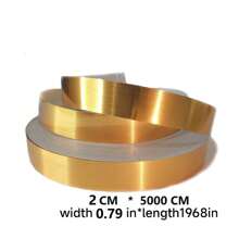 1 cuộn Nhãn dán niêm phong sàn kim loại - Vàng - Xem 2