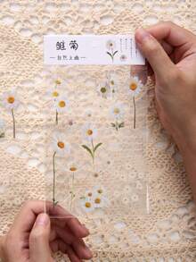 防水白雛菊系列寵物裝飾貼紙 #單張 - 彩色 - 查看 4