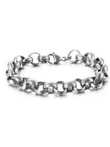 Aomogo Bracelet en acier inoxydable pour hommes et femmes, bijoux de cadeau d