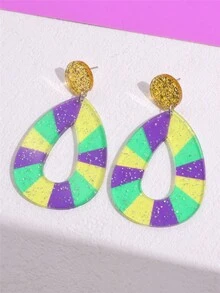 瑪蒂藍嘉年華系列多彩皇冠、香檳瓶、動物、狗形耳環作為派對禮物 - A - 查看 8