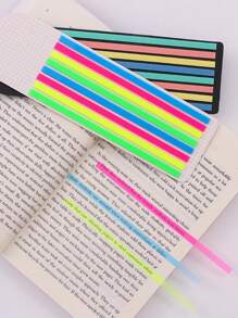 KIT 3 Notas Adhesivas Para Libros Resaltadores Marca textos. de Colores Traslucidos. - Multicolor - Ver 2