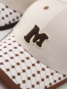 1pc Children's Adjustable Baseball Cap With Sewn Label & Plaid/Printed Pattern, Suitable For Daily Wear - Black - View 3