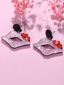1Pair Valentine's Day Lips Drop Dangle Earrings Jewelry Gift - Earrings - View 11