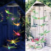 1 件太陽能花園 Led 景觀燈,蜻蜓形別墅戶外氛圍裝飾燈 - 彩色 - 查看 5