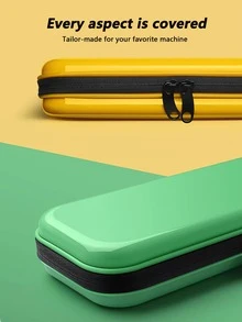 Storage Case Compatible With Switch Game, Compatible With Cartridge And Accessories, Shockproof And Crush Resistant, Large Capacity, Slim And Lightweight, Perfect Fit Design, Good Hand Feel, 1:1 Precision Mold Control, Protect Joystick From Crushing, Made Of Abs+Pc Material, Resist Heavy Pressure Without Deformation. - Pink - View 4