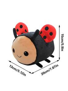 20公分/7.87英吋蜜蜂形狀毛絨玩具,柔軟可愛的昆蟲填充動物用於裝飾、生日或節日禮物 - 黑色 - 查看 7