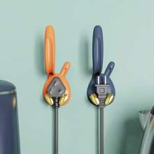 1pc Multifunctional Waterproof Bathroom Towel Holder With Hooks For Towels, Toothbrushes, Toothpaste, Cups, Keys, Umbrellas, Clothes, Hats, No Drilling Installation Kitchen Tools Organizer With Strong Adhesive For Power Strips, Phone Cables, Etc. Wide Application: Bathroom, Kitchen, Door, Office - Orange - View 8