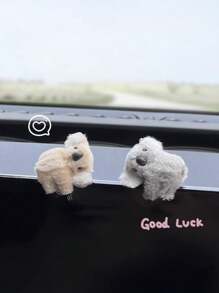 2入組毛絨考拉設計電動汽車後視鏡裝飾布娃娃玩具