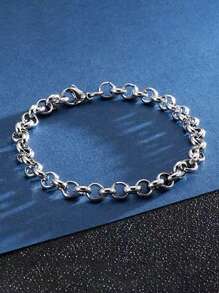 Aomogo Bracelet en acier inoxydable pour hommes et femmes, bijoux de cadeau d