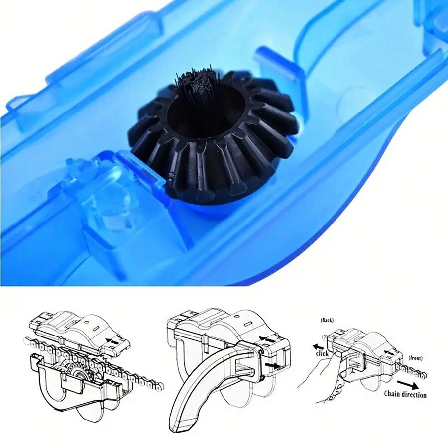 1pc Portable Bicycle Chain Cleaner, Bike Cleaning Machine Wash Tool