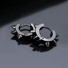 Steampunk Stainless Steel Spike Rivets Hoop Earrings For Women Party Jewelry - Rivet - View 5