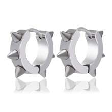 Steampunk Stainless Steel Spike Rivets Hoop Earrings For Women Party Jewelry - Rivet - View 4