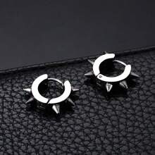 Steampunk Stainless Steel Spike Rivets Hoop Earrings For Women Party Jewelry - Rivet - View 6