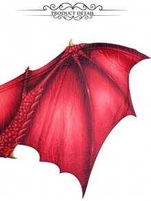 1pc Nonwoven Black Dragon Wings For Adult Halloween & Carnival Decoration Cosplay Prop - Black - View 4