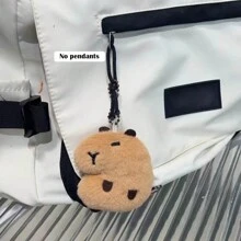 1pc Cute Capybara Plush Doll Pendant With Hanging Chain & Ears For Girls - Light Brown - View 12