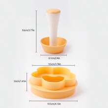 1入創意diy蛋糕杯壓模,適用於餅乾、米飯球、甜甜圈的塑形和烘焙 - 黃色 - 查看 3