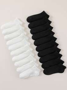 20 Pares Calcetines De Tobillo Para Mujer Y Blancos Con Rayas Transpirables, Absorbentes Del Sudor Y Antiodor Para Uso Diario