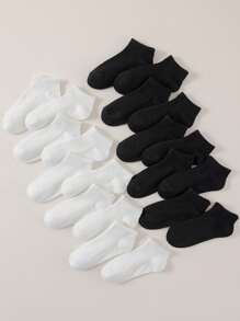 20 Pares Calcetines De Tobillo Para Mujer Y Blancos Con Rayas Transpirables, Absorbentes Del Sudor Y Antiodor Para Uso Diario