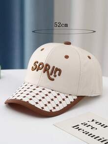 1頂具有3d刺繡字母和可調節邊緣的兒童帽,適用於日常使用 - 咖啡棕 - 查看 5