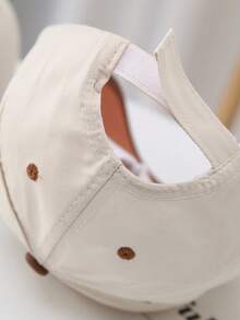 1頂具有3d刺繡字母和可調節邊緣的兒童帽,適用於日常使用 - 咖啡棕 - 查看 4