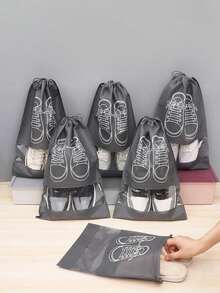 1 Pieza Bolsa Para Zapatos De Viaje Portátil Simple - Gris - Ver 10