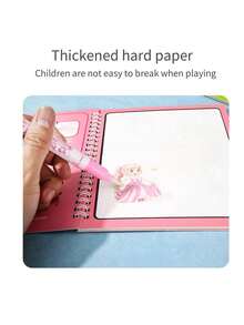 1pc Magic Water Drawing Book Quiet Book For Baby, Painting & Coloring Book, Educational Toy That Develops Color Awareness And Fine Motor Skills For Preschool Age. Variants: Space, Ocean Animals, Vehicles And Busy Birthday Party - Baby Blue - View 7