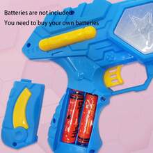 1pc Space Projection Gun, Large-Sized Sound And Light Electric Toy Gun With Realistic Music - Orange - View 10