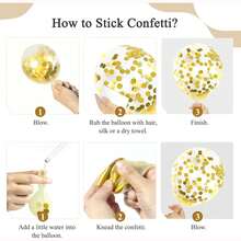 182件黑色和金色氣球花環弧套件,包括diy黑、白、金色5/10/12/18英寸氣球以及彩色碎屑氣球,非常適合新年夜、婚禮週年紀念日、生日派對裝飾 - 金色 - 查看 4