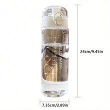 1pc 780ml Plastic Water Bottle For Drinking Portable Sport Tea Coffee Cup - Pink - View 2