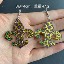 瑪蒂藍嘉年華系列多彩皇冠、香檳瓶、動物、狗形耳環作為派對禮物 - A - 查看 9