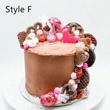 3 pièces Décoration de gâteau sur le côté de la Saint-Valentin en acrylique en forme de coeur
