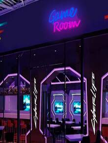 Game Room Colored Letter Shape Neon Light Sign With Chain, Hook, Nail For Background Decoration, Suitable For Game Room, Game Hall, E-Sports Room And Indoor Decoration - Color - View 5