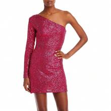 AQUA Vestido de cóctel y fiesta corto con lentejuelas para mujer - Rosa Fucsia - Ver 1