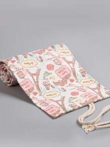 Eiffel 12 lỗ Cuộn lên Túi bút chì - Màu be - Xem 1