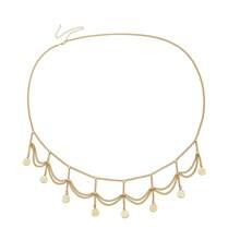 波西米亞風格多層金色吊墜腰鏈女式時尚珠寶皮帶體鏈派對禮物珠寶 - 復古銀色 - 查看 3