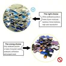 1000件浪漫小鎮拼圖,厚實耐用成人無縫拼圖,家庭挑戰拼圖,適合生日、情人節禮物 - 彩色 - 查看 8