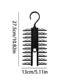 1pc Black Multi-Layer Tie Rack, Durable Hanger For Tie Storage And Finishing, Suitable For Storing Scarves, Belts, Suitable For Bedroom, Wardrobe, Dormitory Organization And Storage Supplies