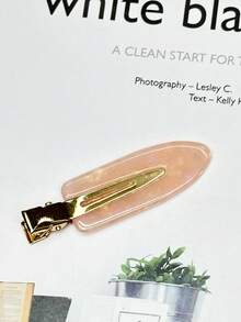 1pc Ladies' Jelly Korean-Style Pink Acetic Acid Bangs Clip For Daily Life & Commuting, Easy To Carry - Multicolor - View 1