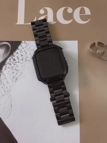 不銹鋼手錶帶和手錶殼套裝，兼容蘋果手錶帶蘋果手錶帶蘋果手錶套系列Ultra2/Ultra/Se/9/8/7/6/5/4/3/2/1。 - 黑色 - 查看 3