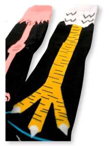Calcetines Unisex Pata de Pollo de Colores 3 Pares MEGAN SHOP - Negro - Ver 2