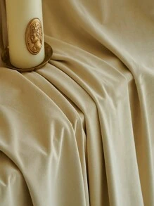 MEISIMENGSHA 北歐風格現成品奶茶色ins輕奢卧室、客廳遮光窗簾,現代實心厚絨織物,1片 - 奶茶色 - 查看 6