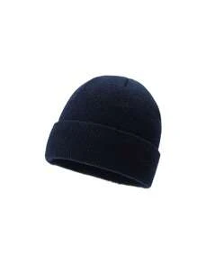 Winter Hat For Men, Warm Knitted Cap With Neck Warmer, Thickened Thermal Lined Beanie And Scarf Set For Cycling Fall Outfit - Navy Blue - View 24